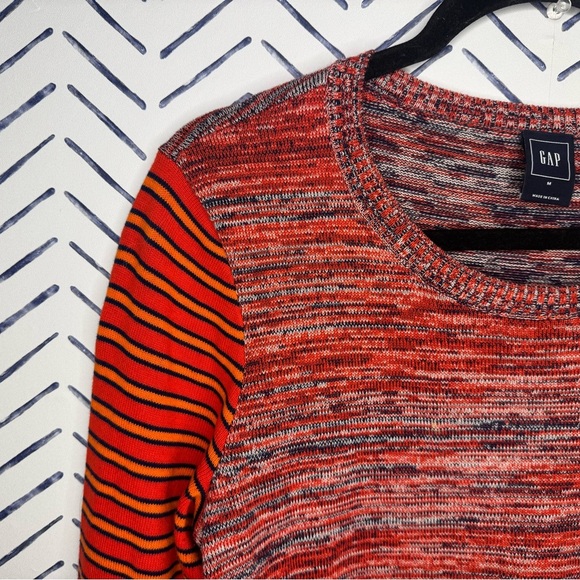 GAP Cotton Marled Striped Sweater Size Medium - Picture 3 of 6
